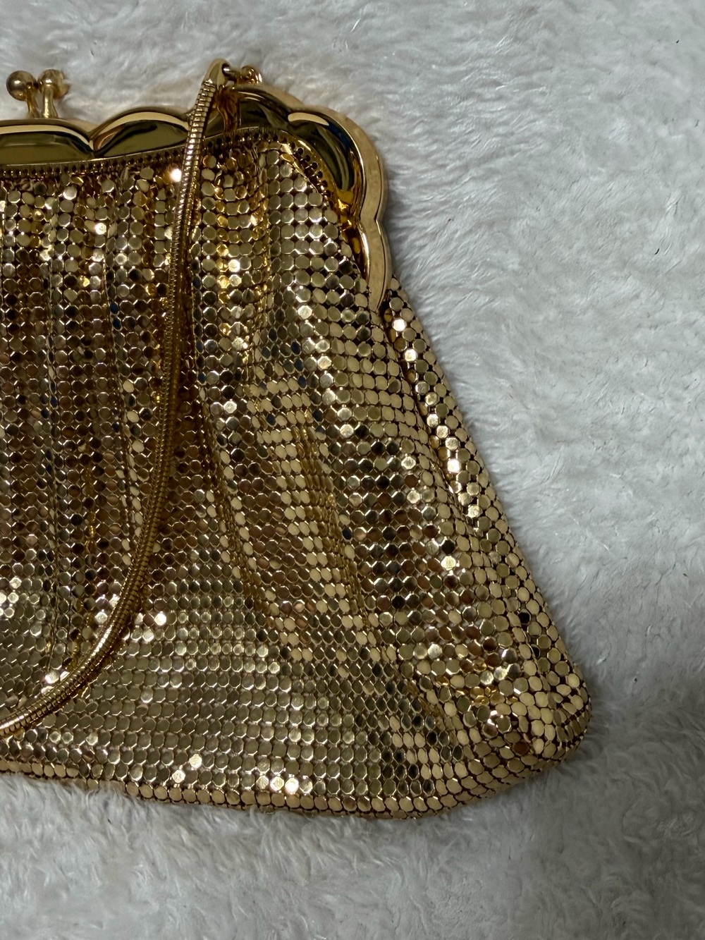 Whiting and Davis Gold Mini Handbag Vintage - Picture 5 of 11